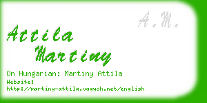 attila martiny business card